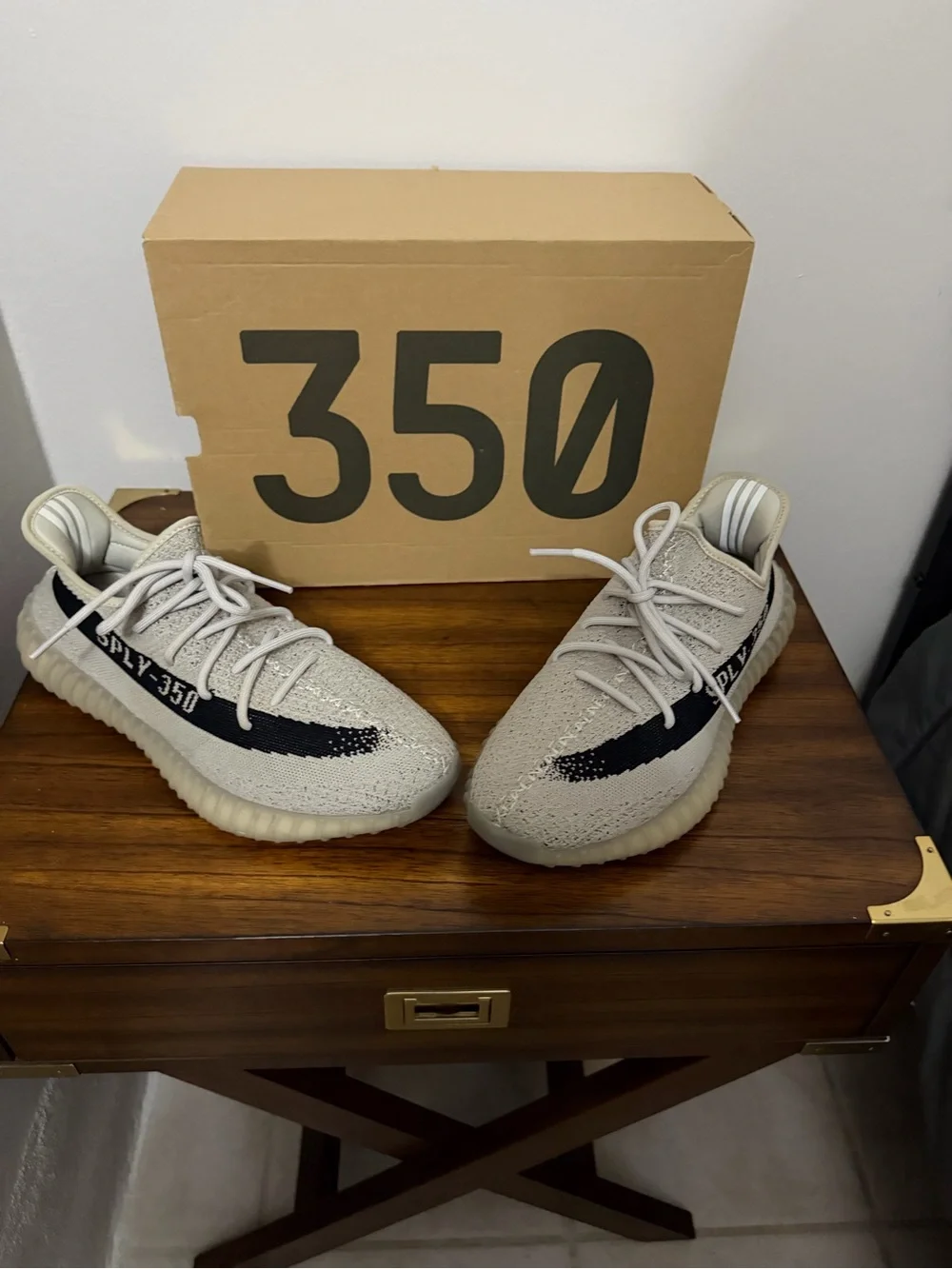 Yeezy Boost 350 V2 slate with Black Stripe